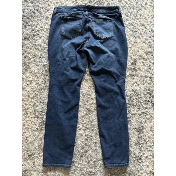 Torrid Premium Jeans Sz 16 R Skinny Distressed Dark Blue - Picture 4 of 5